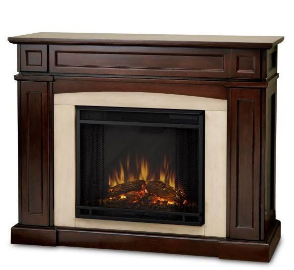46.5" Ratherford Mahogany Electric Entertainment Center Fireplace