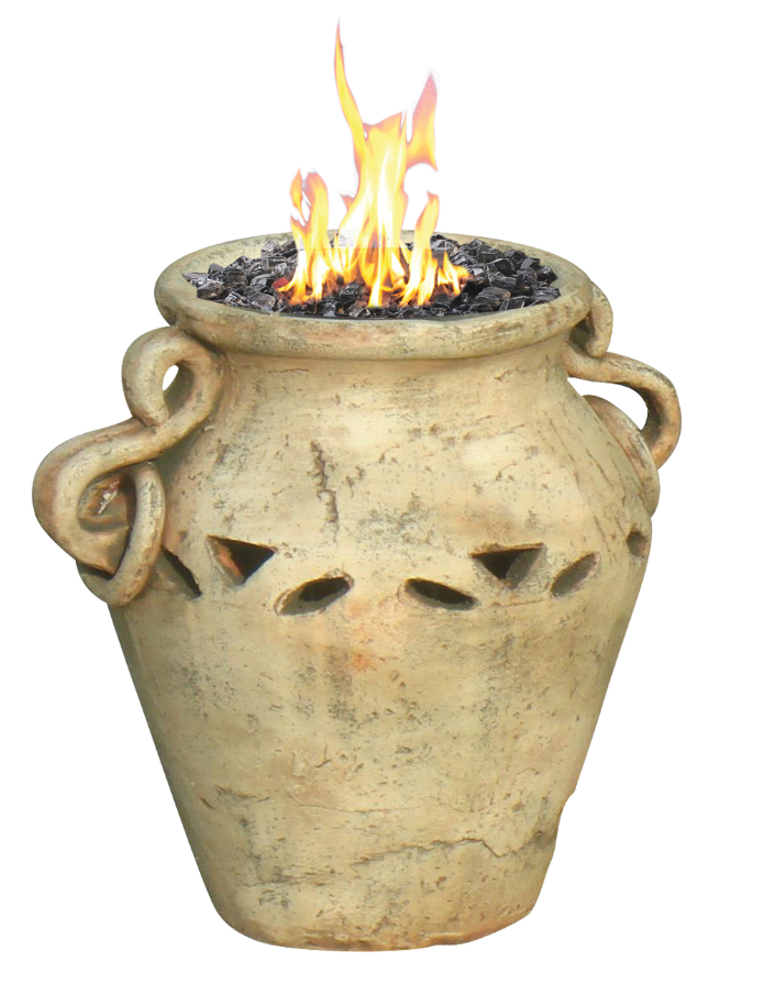 16.5'' Aria Medium Ceramic Propane Tabletop Firebowl