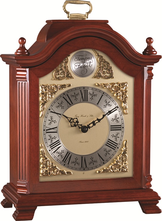 11'' Elon Elegant Cherry Mechanical Hermle Mantel Clock