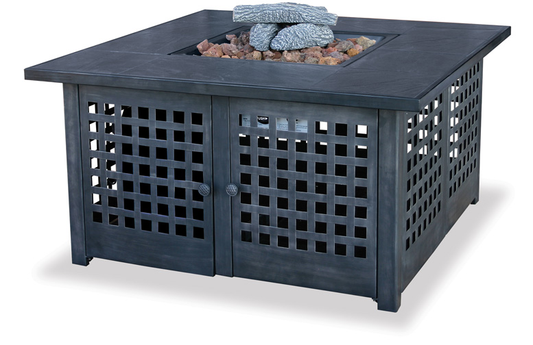 41.3'' Opine LP Gas Outdoor Firebowl with Tile Mantel