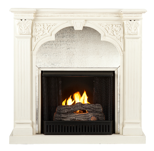 42'' Luxembourg Ivory Gel Fuel Fireplace