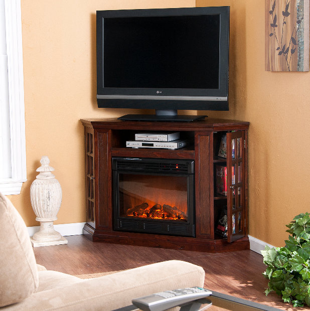 48'' Narita Wall or Corner Espresso Electric Entertainment Center Fireplace