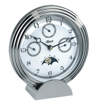 5.75'' Stockton Nickel Quartz Hermle Mantel Clock