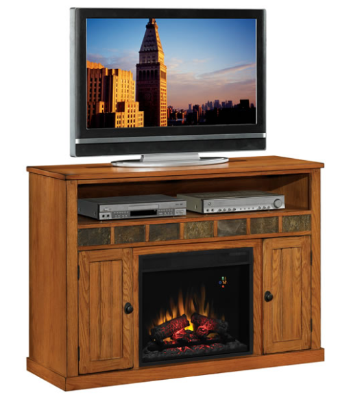 52'' Sedonia Classic Oak Entertainment Center Electric Fireplace