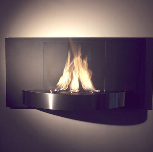 39.37" Vivo Wall Mounted Ethanol Bio-Fireplace
