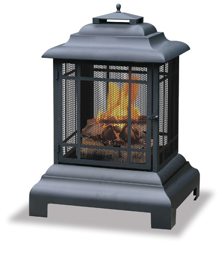 24.5'' Belmont Black Outdoor Latern Style Firehouse