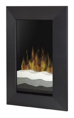 24" Dimplex Bevelled Black Electric Wall Fireplace