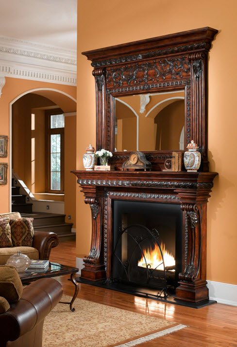 84" Casa Bella Dark Fireplace Surround 