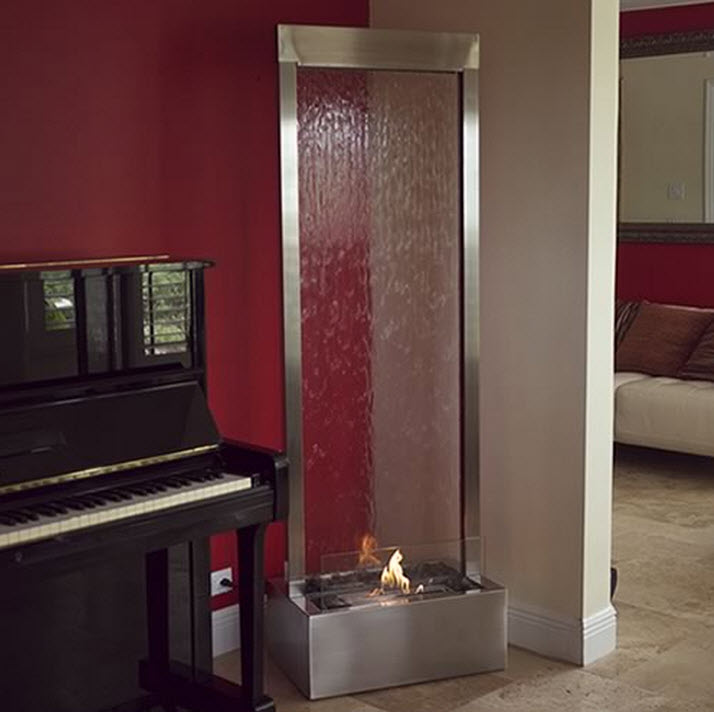 48" Gardenfall Stainless Steel Fire Fountain