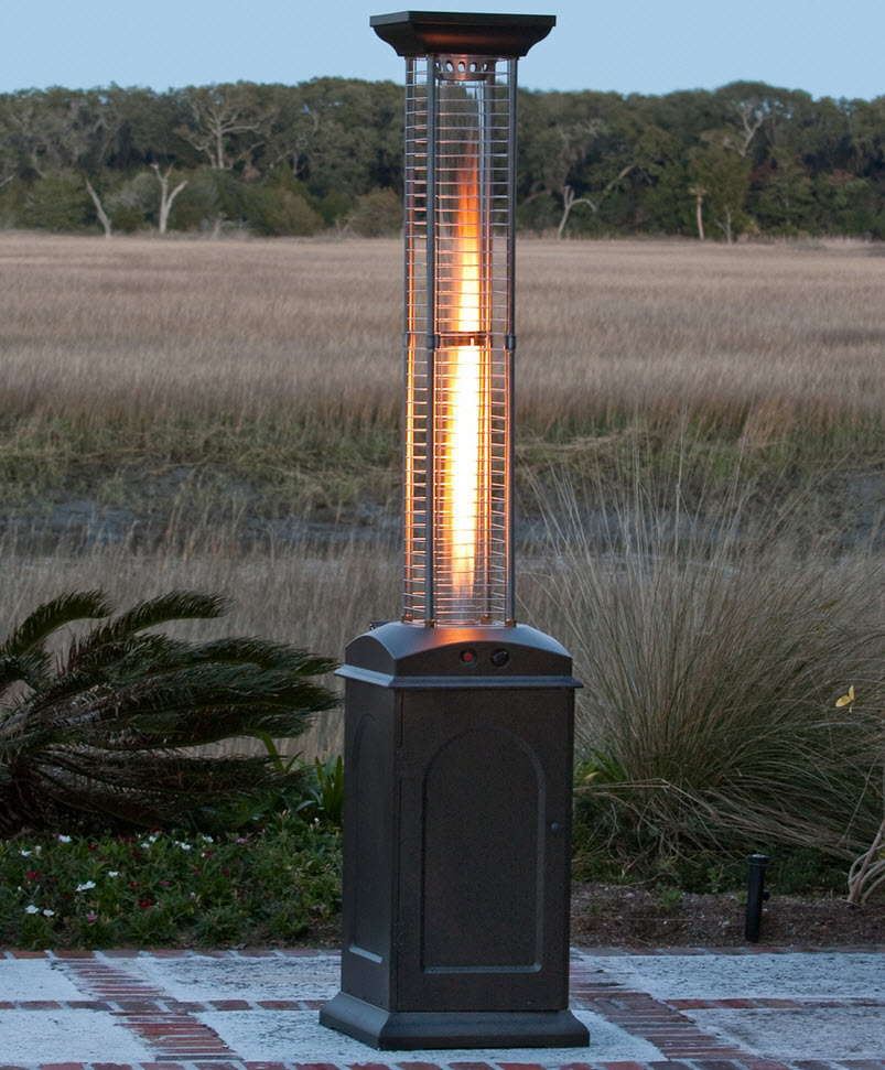 88.3'' Luminous Mocha Finish Square Flame Heater