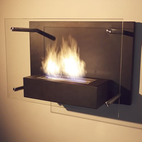 23.62" Radia Wall Mounted Ethanol Bio-Fireplace