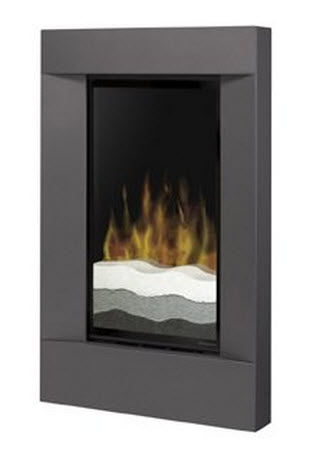 23.5" Dimplex Rectangular Gunmetal Electric Wall Fireplace