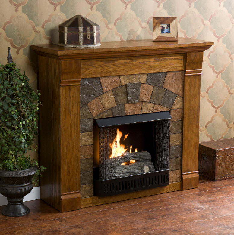 45.5" Holly & Martin Underwood Gel Fireplace-Antique Oak