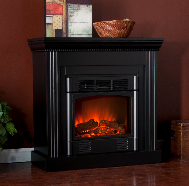 29.5" Holly & Martin Bastrop Petite Convertible Electric Fireplace-Black