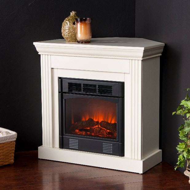 29.5" Holly & Martin Bastrop Petite Convertible Electric Fireplace-Ivory
