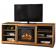 68.9" Marco Dark Walnut Entertainment Center Electric Fireplace