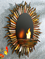 29.5" Spiral Sunburst Wall Mount Gel Fuel Sconce