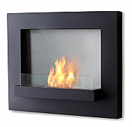 36" Edgerton Black Wall Fireplace