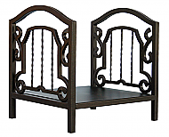 16'' Bronze Finish Log Rack with Arched Center