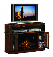48'' Savannah Midnight Walnut Entertainment Center Electric Fireplace