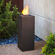 33.75" Baltist Outdoor Kodiak Brown Propane Fire Column