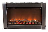 31" Moderna Stainless Steel Wall Mounted Electric Fireplace