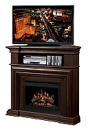 47" Dimplex Montgomery Nutmeg Corner Entertainment Center Fireplace
