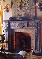78" Floral Basket Fireplace Surround