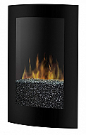 22.75" Dimplex Convex Black Electric Wall Fireplace