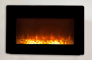 30.5" Modena Black Wall Mounted Electric Fireplace