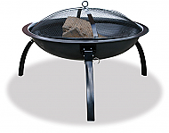 24'' Black Outdoor Firebowl with Folding Legs and Carrying Case