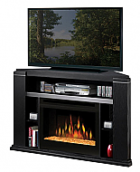 49.4" Dimplex Cloverdale Black Glass Entertainment Center Fireplace