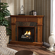 45.5'' Holly & Martin Cypress Gel Fireplace-Mission Oak