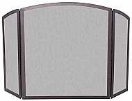 52.25'' 3 Fold Bronze Finish Wrought Iron Screen with Continuous Arch