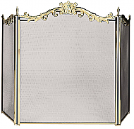 51'' 3 Fold Cast Solid Brass Screen