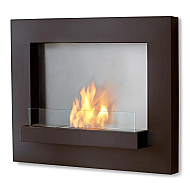 36" Edgerton Rust Brown Wall Fireplace