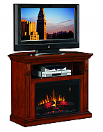40'' Fairmont Vintage Mahogany Wall and Corner Entertainment Center Electric Fireplace
