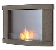 38" Meridian Pebble Grey Wall Fireplace