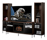 65.5" Dimplex Geneva Mocha Entertainment Center Fireplace