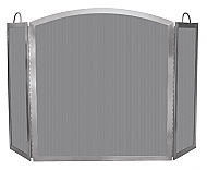 54'' 3 Fold Stainless Steel Fireplace Screen with Handles