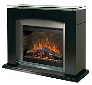 57.25" Dimplex Laguna Black Purifire Electric Fireplace