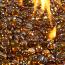 Amber Tempered Fire Glass Gems