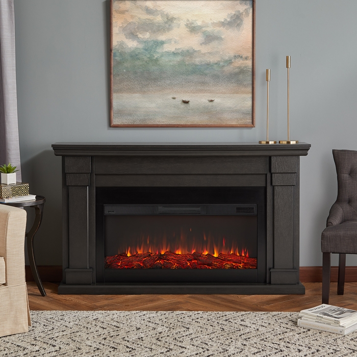 64 Carlisle Landscape Gray Electric Fireplace