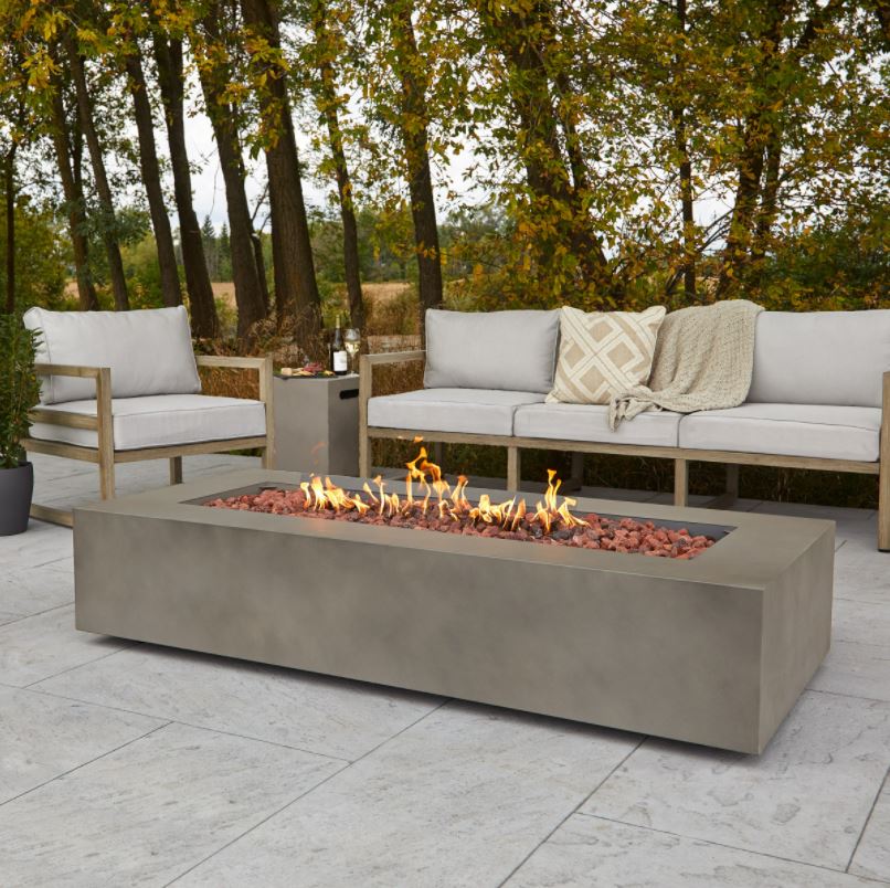 Large Rectangle Fire Table, Fire Pit Gas Conversion Kit