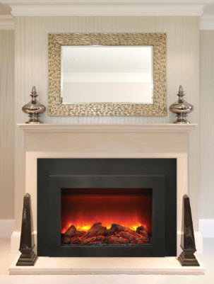 30" Sierra Flame Electric Fireplace Insert with Dual Steel Surround 