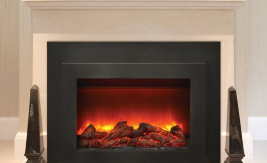 34" Sierra Flame Electric Fireplace Insert with Dual Steel Surround