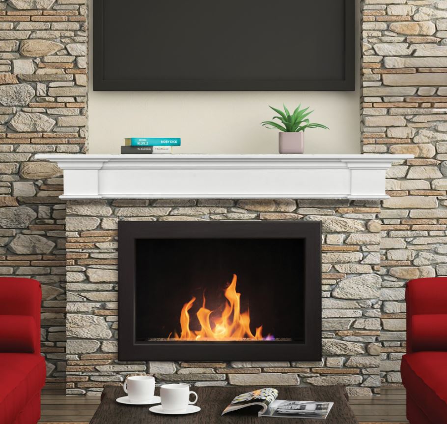 48" / 60" / 72" The Shepard Mantel Shelf White Finish