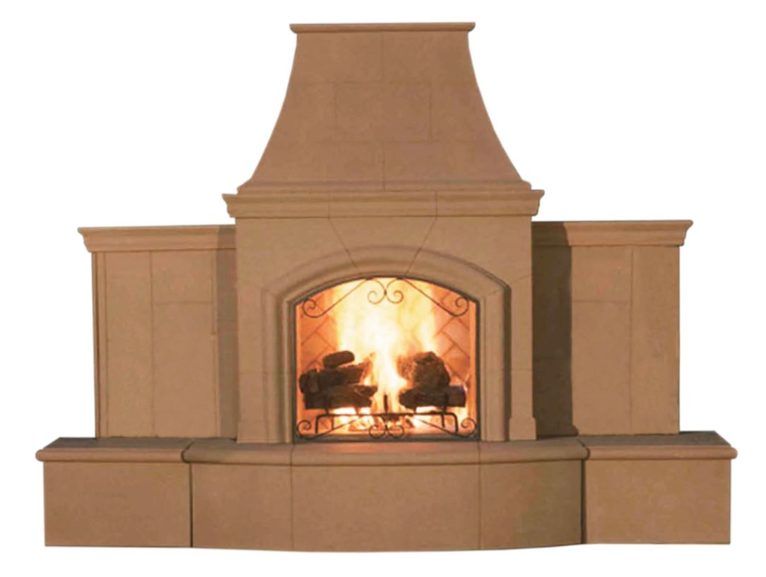 113" Grand Phoenix Outdoor Fireplace w/ Extended Hearth