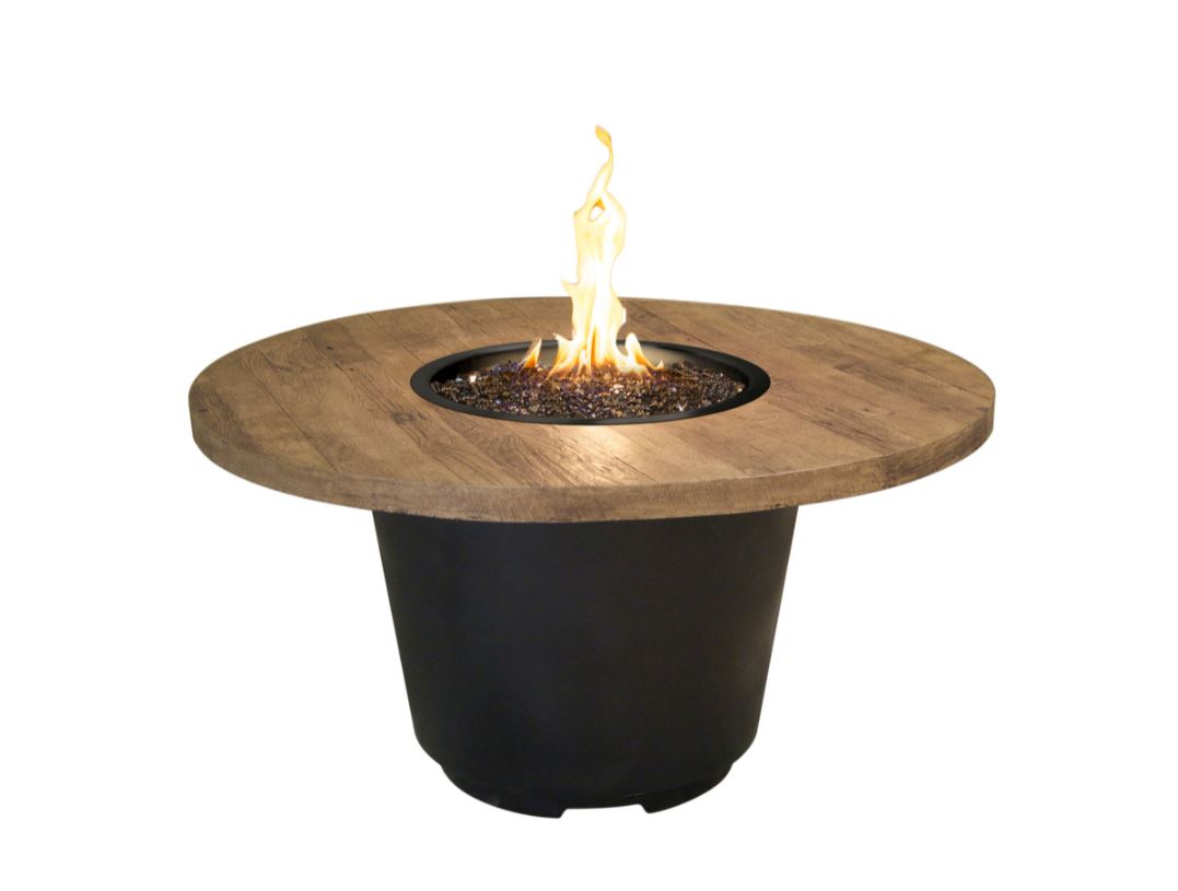 48" Reclaimed Wood Cosmopolitan Round Firetable 