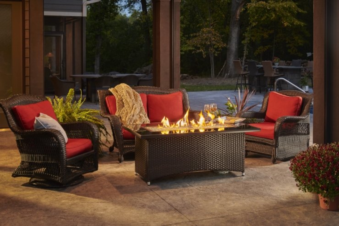 59" Balsam Montego Linear Gas Fire Pit Table